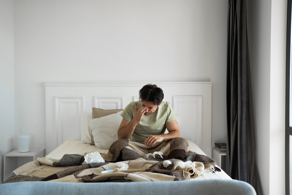 Morning sickness in man.