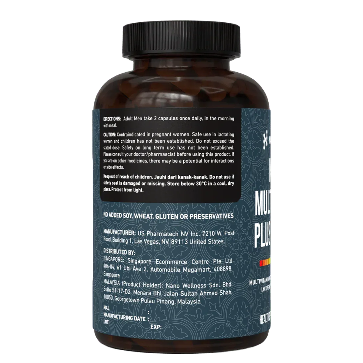 Men's Multivitamin Plus Formula - Nano Singapore MY