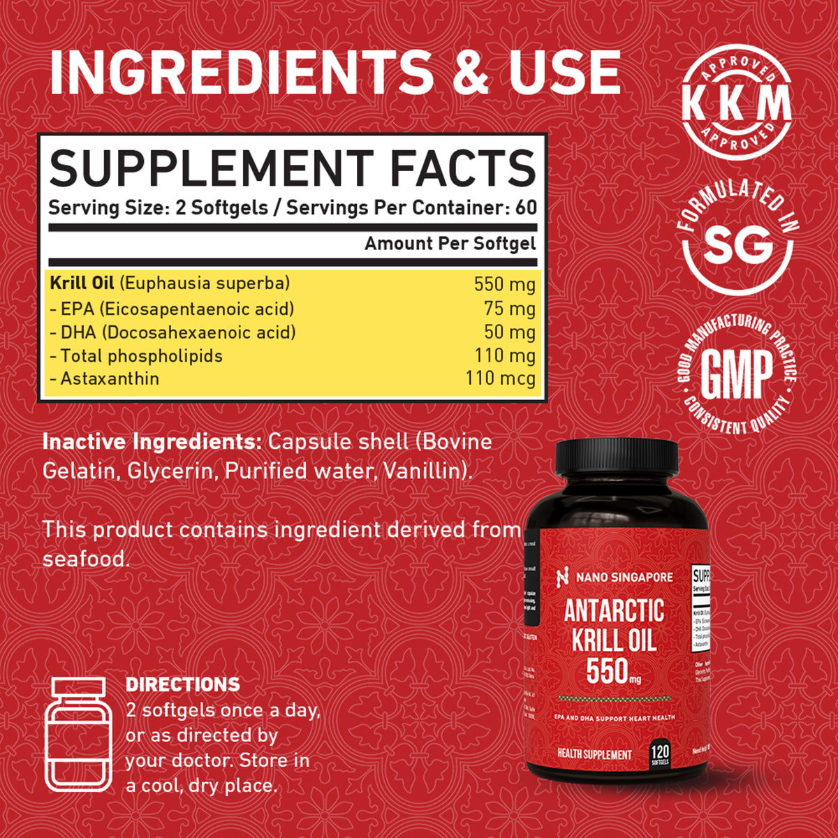 Antartic Krill Oil 550MG