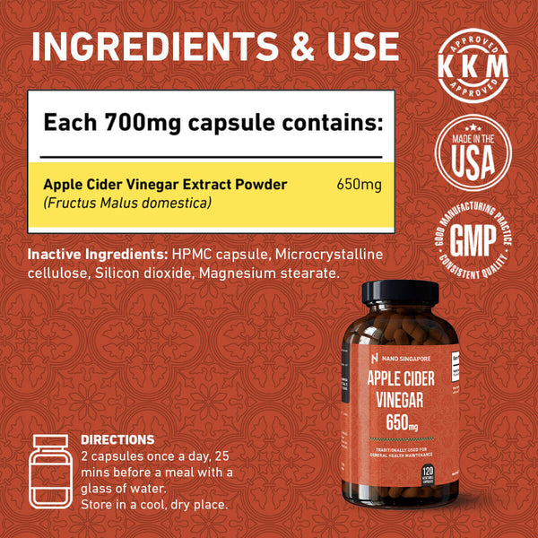 Nano Singapore Apple Cider Vinegar Ingredient Fact