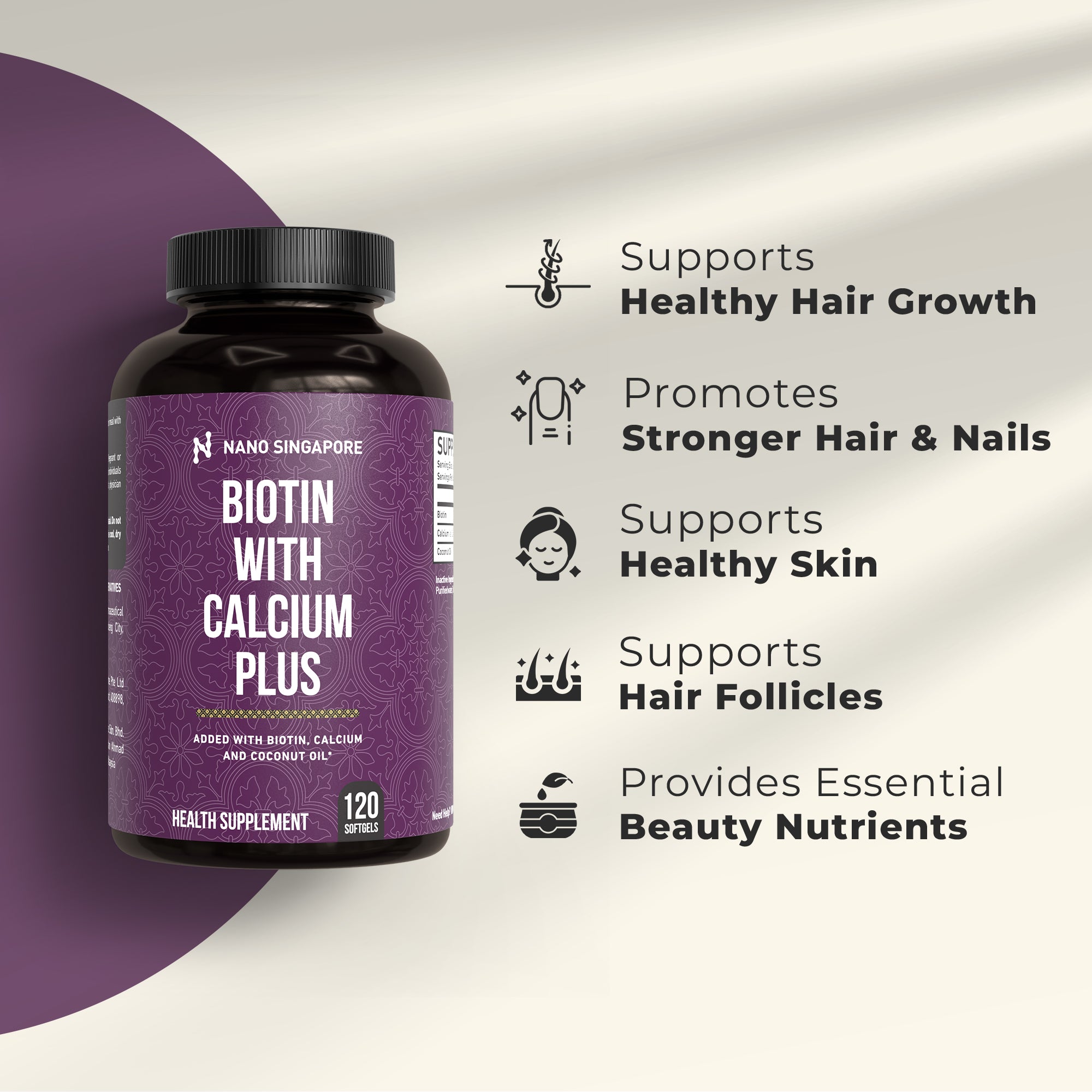 Biotin with Calcium Plus 12,120mcg