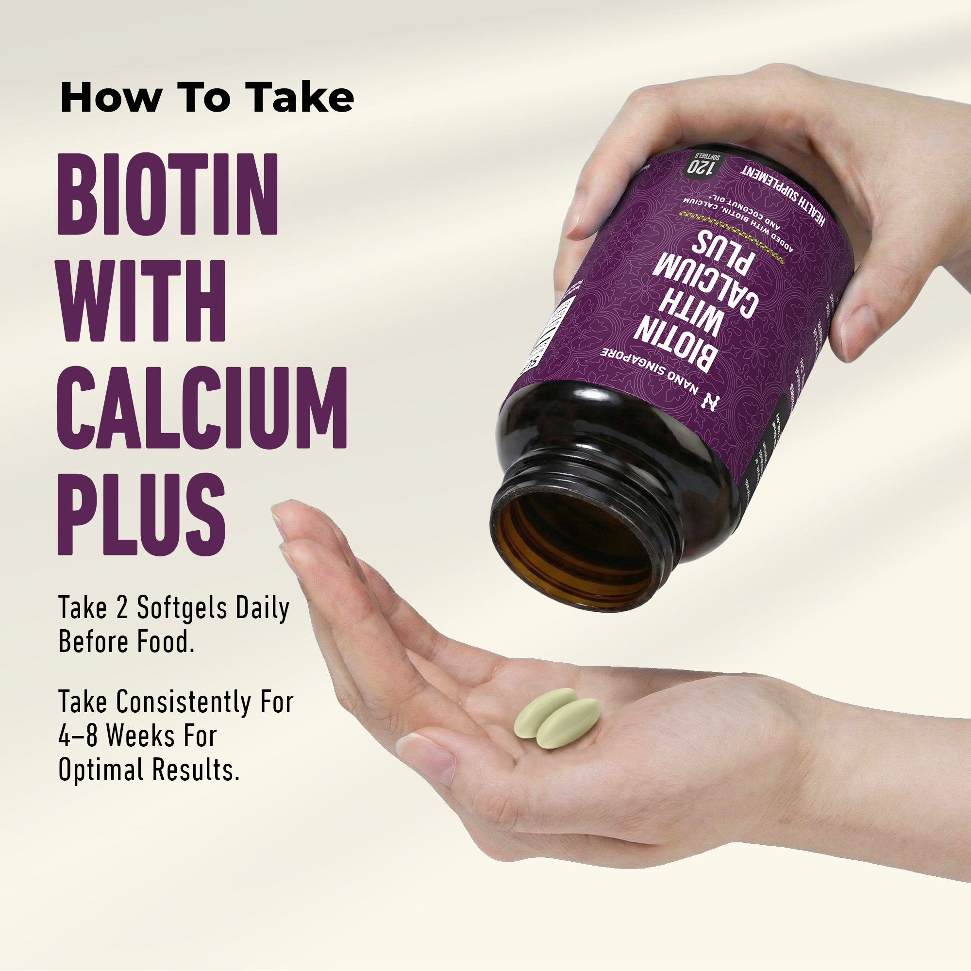 Biotin with Calcium Plus 12,120mcg