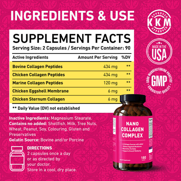 Nano Singapore Nano Collagen Complex Ingredient Fact