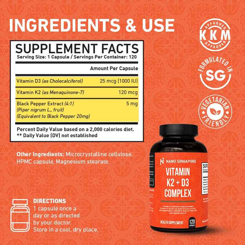 Vitamin K2 + D3 Complex