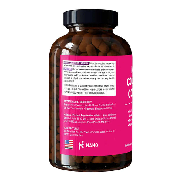 Nano Collagen Complex - 180 CT | Collagen Type 1, 2, 3, 5 & 10 Nano Singapore