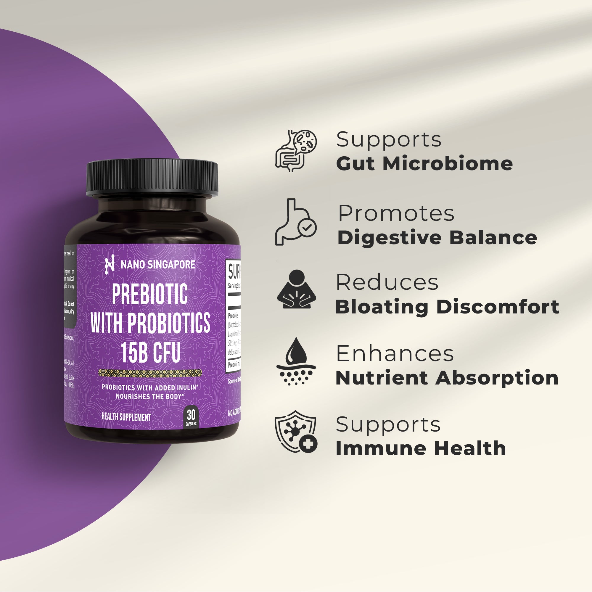 Prebiotic with Probiotic 15B CFU