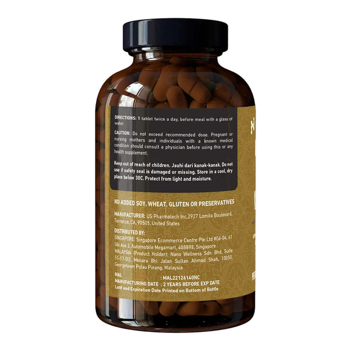 Pure Calcium 1200mg with Vitamin D - 120 CT | Calcium Tablet Nano Singapore