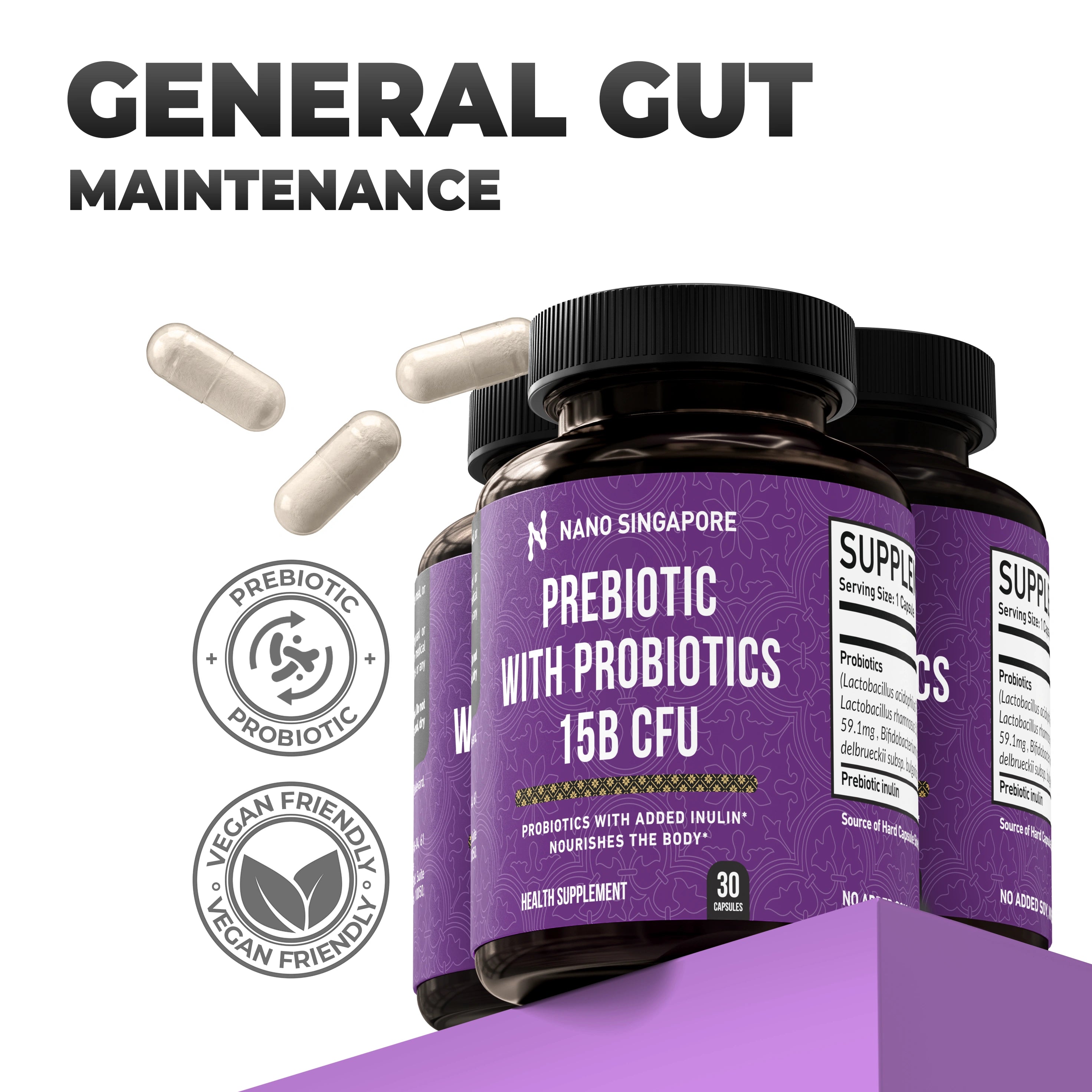 Prebiotic with Probiotic 15B CFU