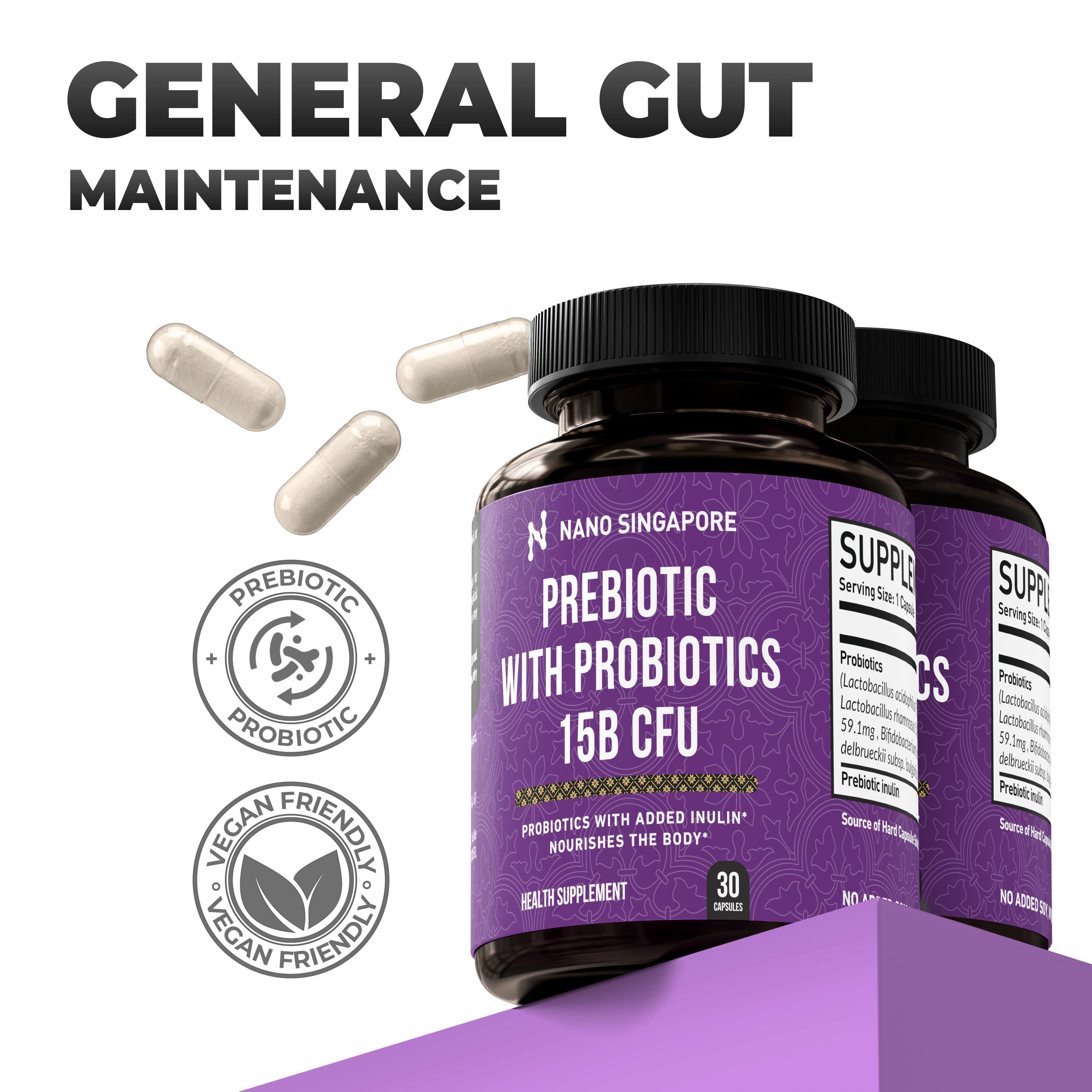 Prebiotic with Probiotic 15B CFU